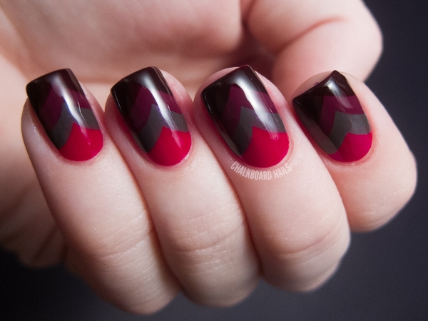 Cảm hứng nail nghệ thuật màu Burgundy cho Giáng Sinh - 13