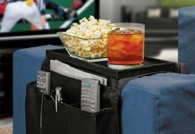 Những mẫu khay đựng đồ ở tay vịn ghế sofa đẹp - 1