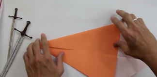 Cách làm kiếm theo phong cách origami cho bé