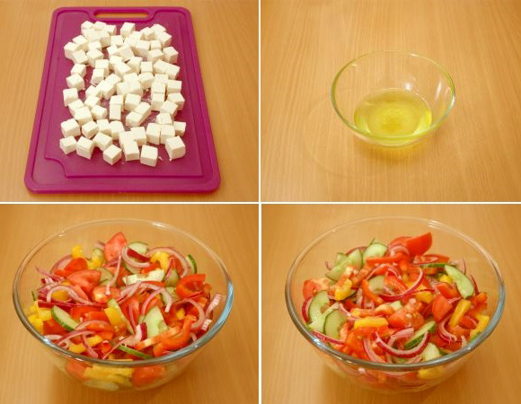 Làm salad Hy Lạp mát lành chỉ 2 bước đơn giản