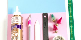 Cách làm ngôi nhà 2 gian bằng giấy bìa trang trí bàn học - 1