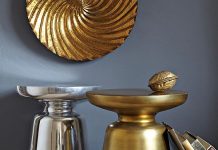 Trang trí nhà lộng lẫy nhờ sự kết hợp của sắc vàng và bạc ánh kim 5