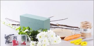 Cách cắm hoa cúc thành người tuyết thật đẹp đón Noel 3