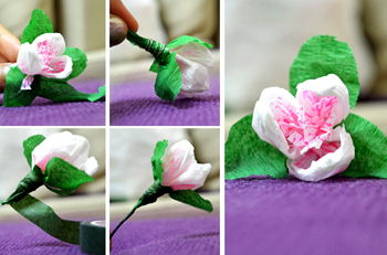 Cách làm hoa giấy nhún để bàn tươi tắn đón xuân sang - 8