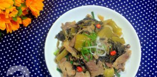 Dưa chua xào thịt lợn - món ăn dễ làm không thử hơi phí6