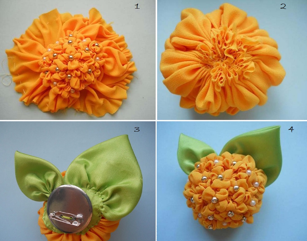 Cách làm hoa cẩm tú cầu mini từ vải vụn - 4