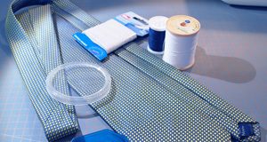 Băng đô xinh xinh cho bé từ cavat cũ của bố - 1