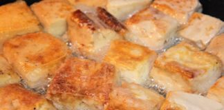 Canh khoai sọ nấu lạc và đậu phụ - 1