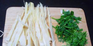 Mực khô xào măng tươi dai, giòn - 1