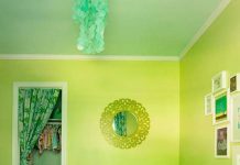 Phòng bé dễ thương với gam màu xanh lá