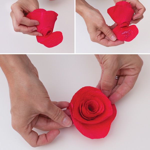 Cách làm hoa hồng bằng giấy đẹp như thật