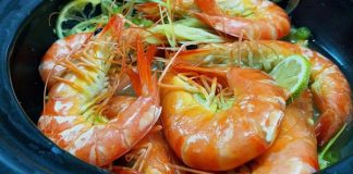 Lạ miệng tôm hấp ớt xanh