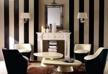 Cách trang trí các không gian chức năng cực chuẩn với họa tiết kẻ Trang trí phòng khách