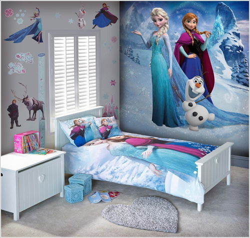 Cách trang trí phòng ngủ cho bé gái phong cách Frozen - 4