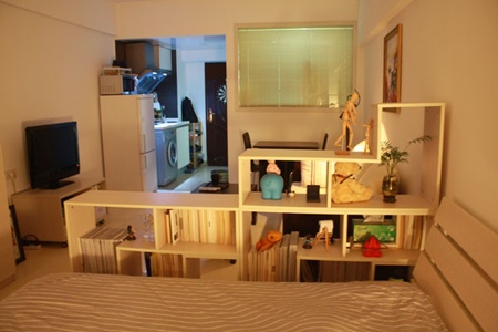 trang trí nhà, căn hộ nhỏ, không gian sống, nội thất, phòng ngủ