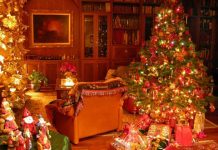 Trang trí nhà bếp bằng phụ kiện đón Noen ấm áp. trang trí phòng bếp giáng sinh