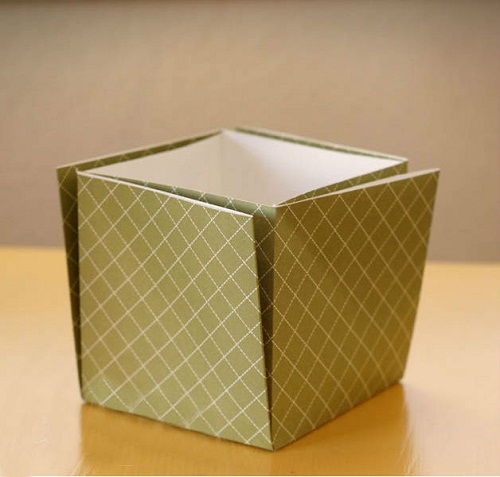 5 bước gấp hộp đựng đồ bằng giấy siêu đơn giản - 6