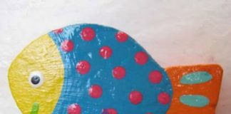 Cách biến hóa giấy vụn thành đất nặn hình con cá siêu bền - 6