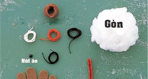 Chuẩn bị làm gấu bông cực hót từ găng tay len