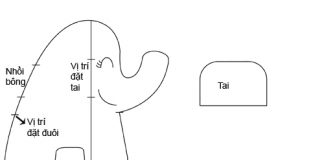 Cách khâu chú voi con cực ngộ nghĩnh cho bé - 1
