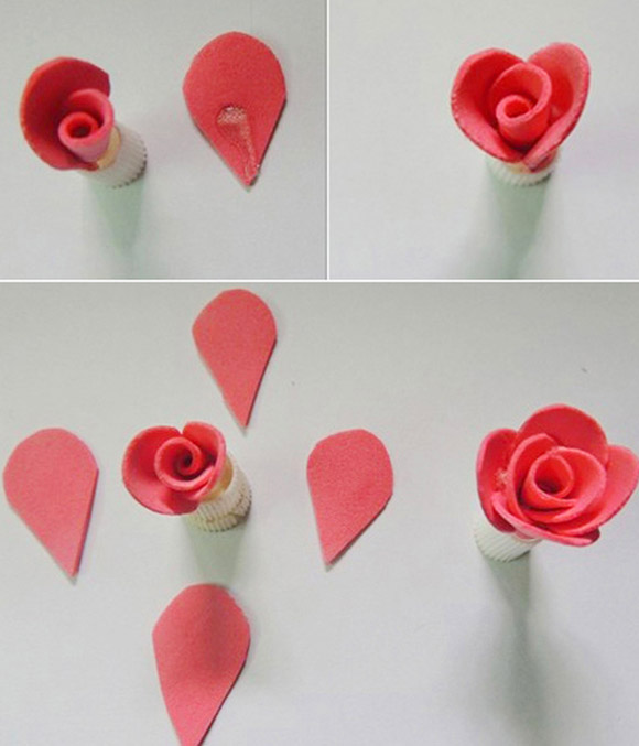 Học nhanh cách làm hoa hồng bằng giấy xốp tặng thầy cô3