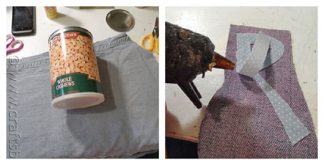 Hộp đựng dễ thương làm từ ống quần jeans