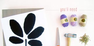 Làm tranh treo tường nghệ thuật từ sợi len