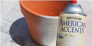 Cách đính kim sa cho chậu hoa