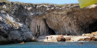 Ấn tượng biển trong đảo tại Marieta Islands Mexico