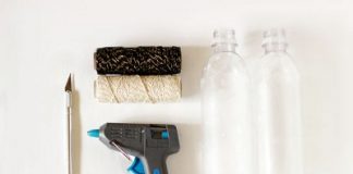 Cách tái chế vỏ chai nước thành lọ đựng tăm cực độc đáo