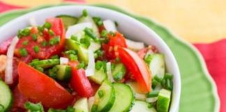 Cách làm salad dưa chuột cà chua giòn ngon thanh mát
