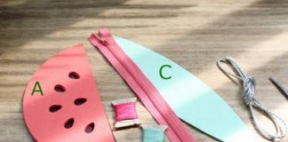 Cách may ví hình dưa hấu mát mắt cho ngày hè