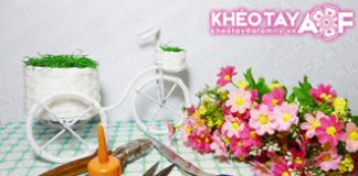 Hướng dẫn làm xe đạp hoa đẹp trang trí đón tết