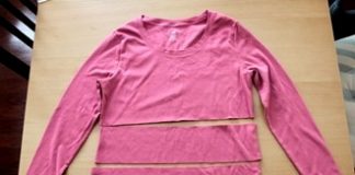 Cách may chân váy cho bé từ áo phông cũ của mẹ