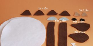 Cách may và mẫu in mèo bông mặt ngố cho bạn vụng về