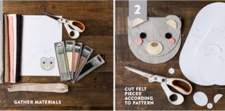 Cách may túi xách cho bé hình chú gấu 'yêu ứ chịu được'