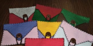 Tự chế túi đựng card từ miếng vải nỉ