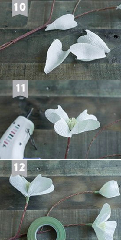 Cách làm bình hoa bằng giấy trắng tinh khôi mà thanh nhã