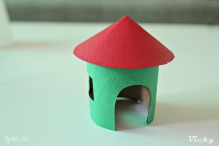 Khéo tay làm ngôi nhà mini đáng yêu từ lõi giấy