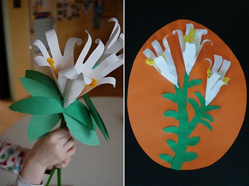 Hướng dẫn bé tự làm hoa loa kèn giấy dễ dàng tặng mẹ