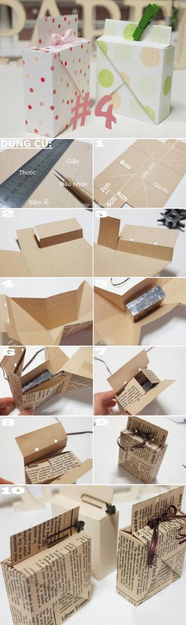 Gấp giấy thành đủ kiểu hộp đựng đồ hữu ích