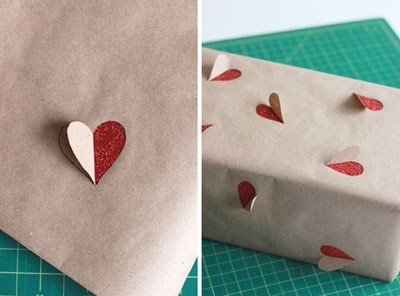 Cách trang trí hộp quà với những hình trái tim đáng yêu