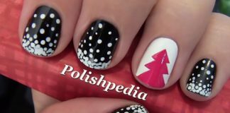 Vẽ cây thông noel trên móng tay cực dễ - 1