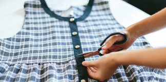 Khéo tay may chân váy midi và áo croptop từ váy liền