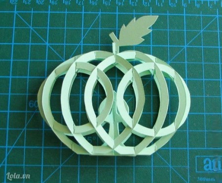 Cách ghép mô hình giấy 3D thành quả táo cực đẹp