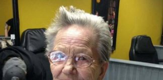 Cụ bà U80 "trốn trại" đi xăm hình trái tim