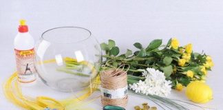 Cách cắm hoa ngày Tết đẹp tận dụng bể cá làm bình cắm