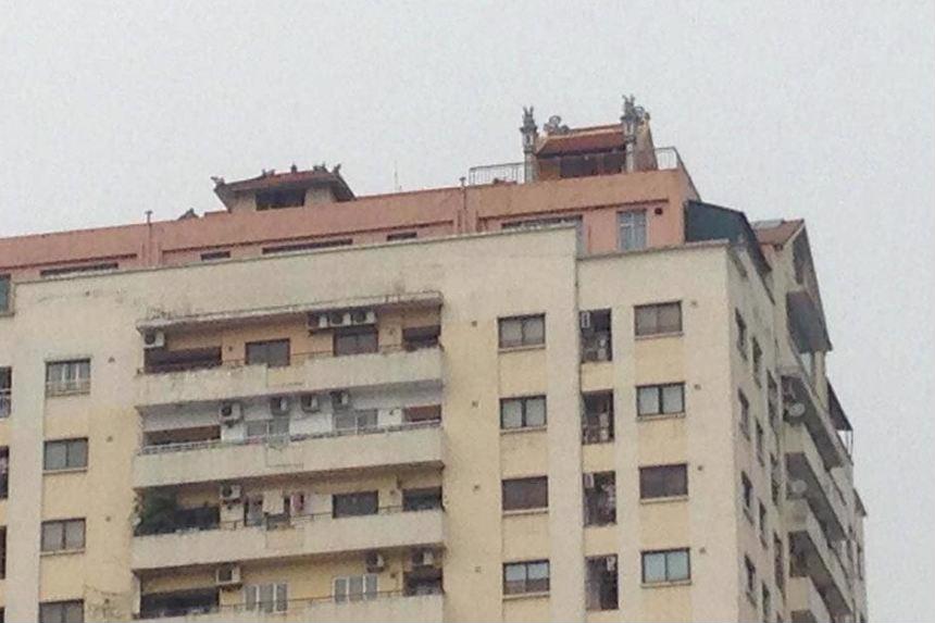 Chùa mọc trên nóc chung cư 30 tầng ở Thủ đô