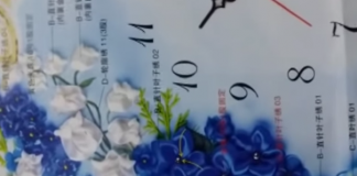 Hướng dẫn cách thêu tranh ruy băng với mẫu thêu đồng hồ1