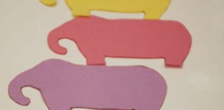 Tự may lót cổ tay hình chú voi ngộ nghĩnh